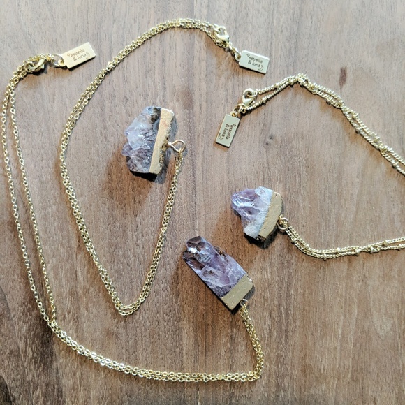 ☀️LAST 1☀️Amethyst 14k Gold Plated Necklace - Picture 2 of 6